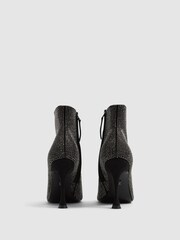 Reiss Black Clement Crystal Point Ankle Boots - Image 8 of 8