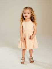 Taupe Daisy Embroidered Dress (3mths-8yrs) - Image 1 of 7