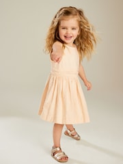 Taupe Daisy Embroidered Dress (3mths-8yrs) - Image 2 of 7