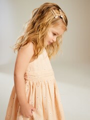 Taupe Daisy Embroidered Dress (3mths-8yrs) - Image 4 of 7