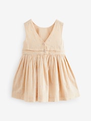 Taupe Daisy Embroidered Dress (3mths-8yrs) - Image 6 of 7