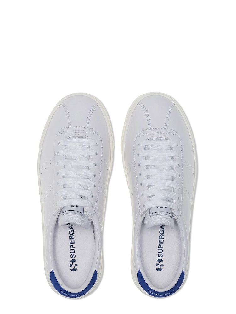 Superga 2843 Club S Comfort Leather White Trainers - Image 4 of 5