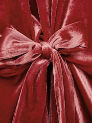 Reiss Pink Esme Junior Velvet Tie Side Dress - Image 7 of 7