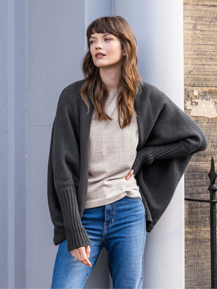 Celtic & Co. Grey Supersoft Cocoon Cardigan - Image 1 of 7