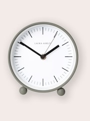 Laura Ashley Grey Twyford Small Bedside Clock - Image 2 of 5