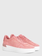 Tommy Hilfiger Pink Signature Suede Trainers - Image 1 of 4