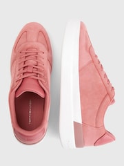 Tommy Hilfiger Pink Signature Suede Trainers - Image 2 of 4