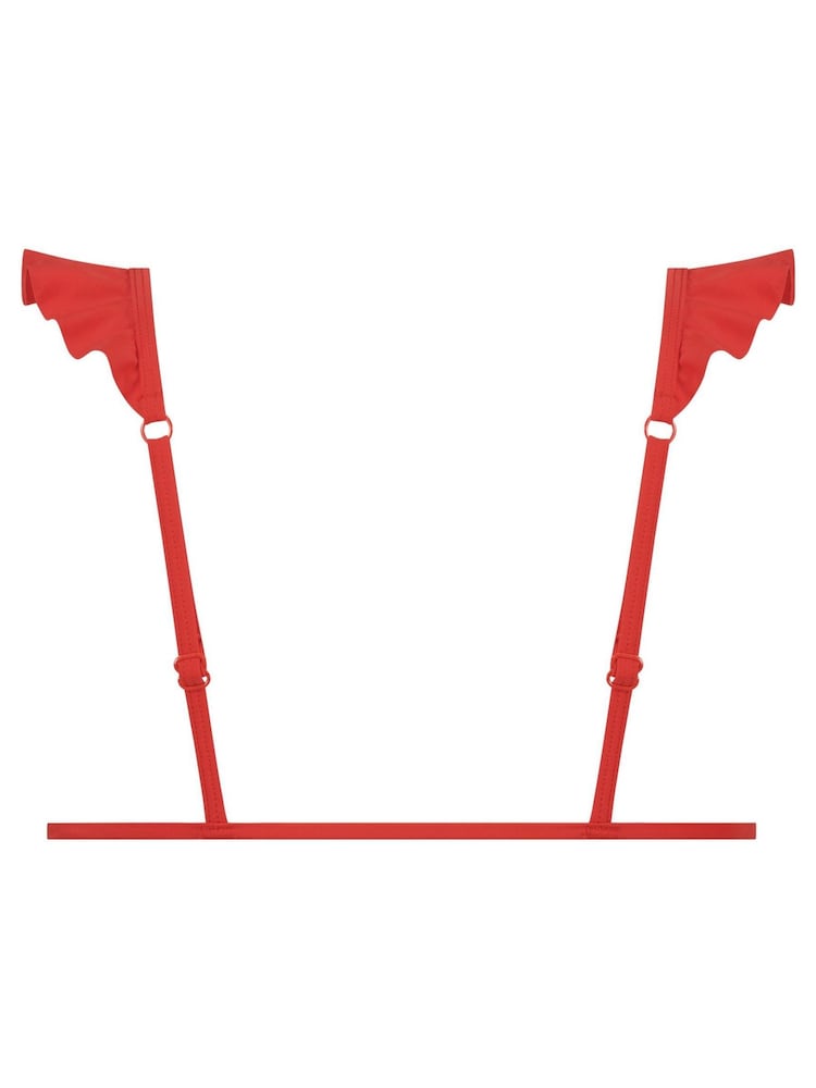 Hunkemöller Red Sardinia Triangle Bikini Top - Image 4 of 4 Hunkemöller Red Sardinia Triangle Bikini Top - Image 4 of 4