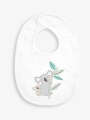 JoJo Maman Bébé White Koala Appliqué Bib - Image 2 of 2