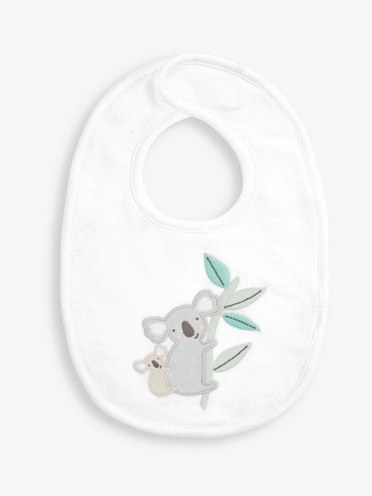 JoJo Maman Bébé White Koala Appliqué Bib - Image 2 of 2