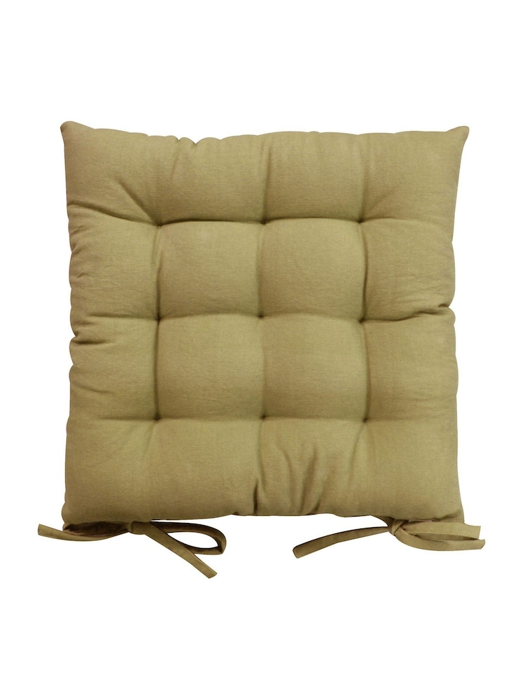 Gallery Home Yellow 100% Cotton Crinkle Seat Pad - Image 1 of 1