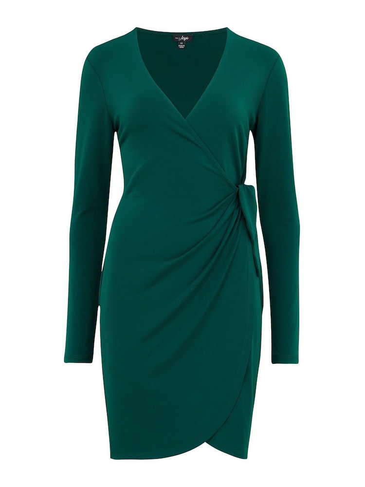 Pour Moi Green Bryony Slinky Dress - Image 4 of 5