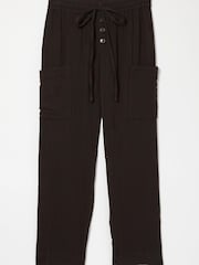 FatFace Black Tapered Cotton Joggers - Image 4 of 4
