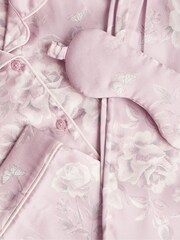 Monsoon Pink Satin Roses Pyjamas And Mask Set - Image 3 of 3