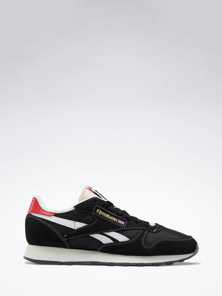 Reebok Classic Leather Black Trainers - Image 1 of 4 Reebok Classic Leather Black Trainers - Image 1 of 4