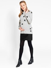 JoJo Maman Bébé Grey Star Maternity Jumper - Image 4 of 4