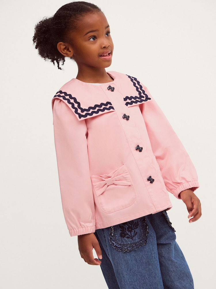 Monsoon Pink Bow Sailor Jacket - Image 1 of 4