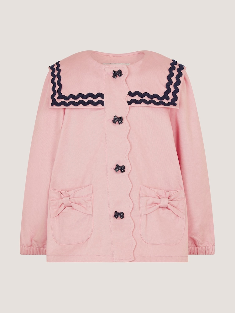Monsoon Pink Bow Sailor Jacket - Image 2 of 4