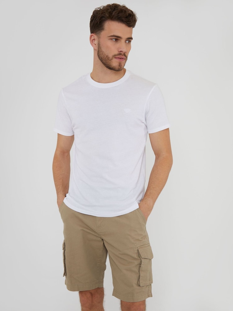 Threadbare Stone 100% Cotton Cargo Shorts - Image 3 of 4