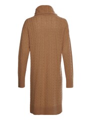 Tommy Hilfiger Cable Knit Roll Neck Brown Dress - Image 4 of 5