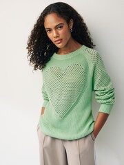 أخضر فوسفوري - بلوفر قلب - صورة 4 من 6