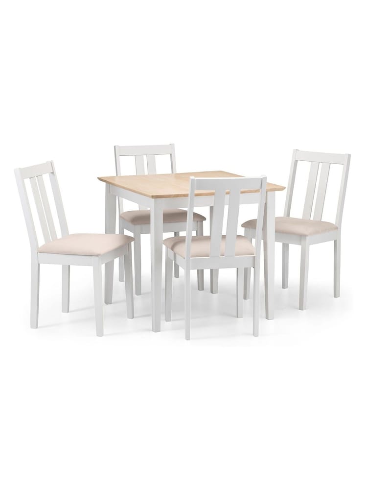 Julian Bowen Cream Rufford Two Tone Extendable 4 Seater Dining Set - Image 2 of 3