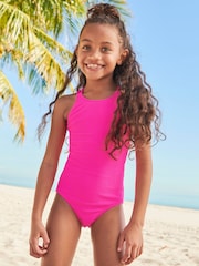 Pink Textured Swimsuit (3-16yrs) - Image 1 of 5