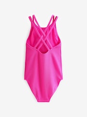 Pink Textured Swimsuit (3-16yrs) - Image 5 of 5