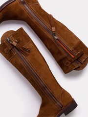 Penelope Chilvers Artisan Tassel Brown Suede Boots - Image 3 of 4