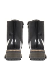 Pavers Metallic Lace Up Ankle Black Boots - Image 3 of 6