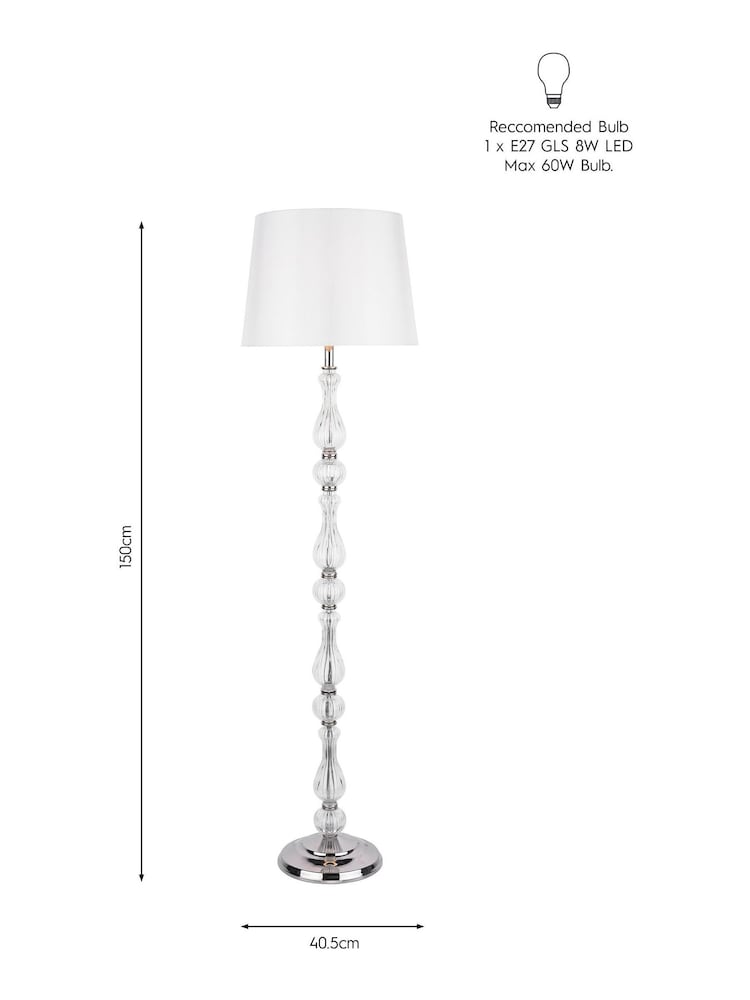 Laura Ashley Clear Bradshaw Complete Floor Lamp - Image 6 of 6