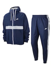 Nike Blue Sportswear Hooded Woven Tracksuit - Image 4 of 4