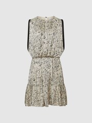 Reiss Cream Charlotte Floral Flippy Dress - Image 2 of 7