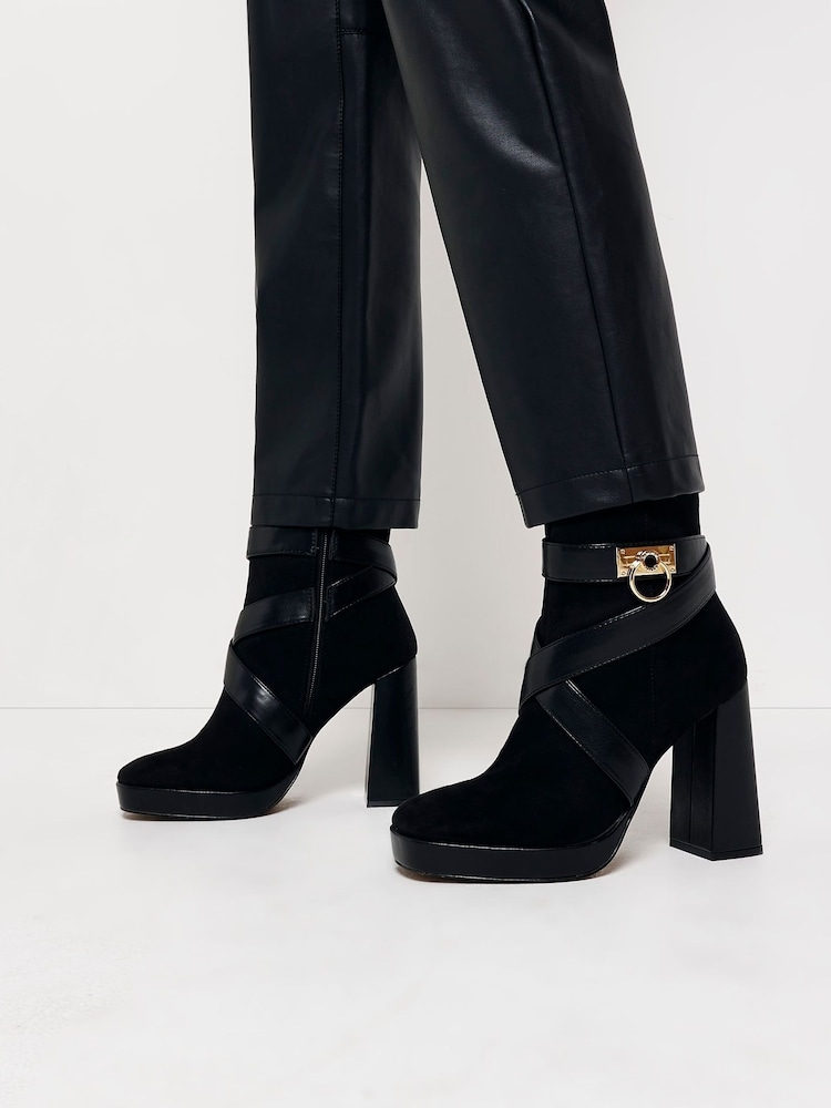 River Island Black Padlock Ankle Boots - Image 5 of 5