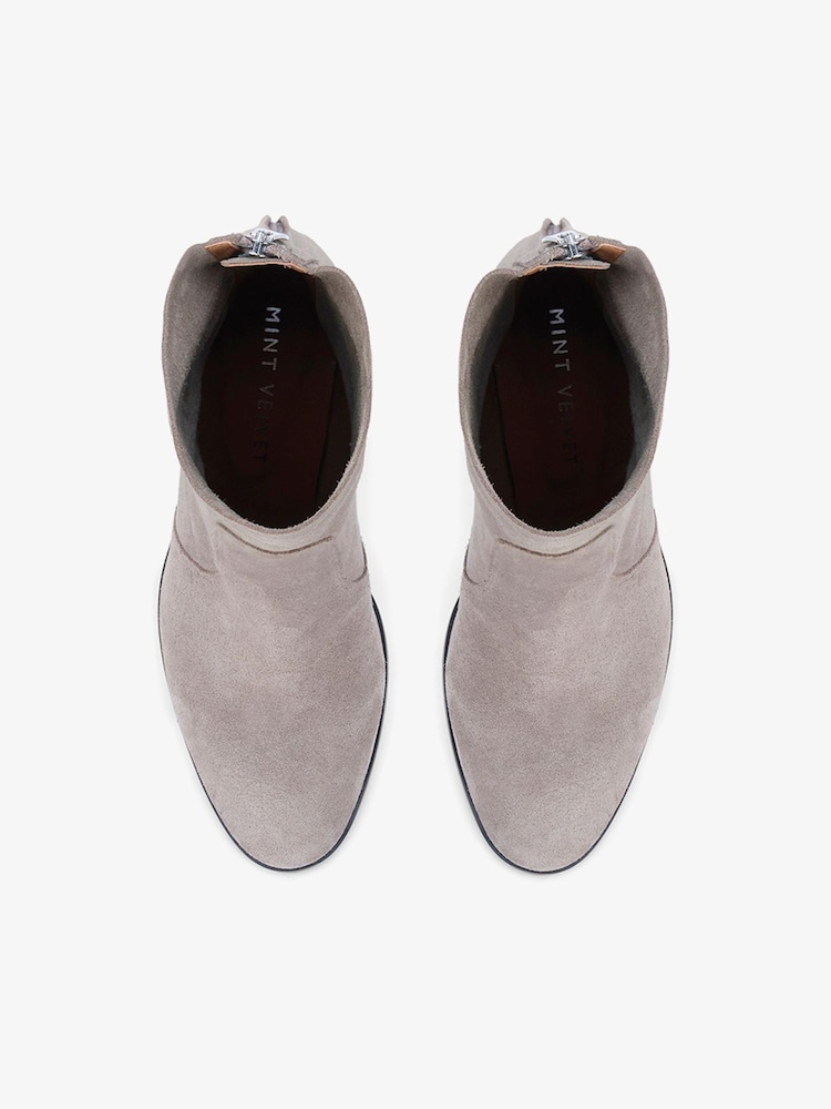 Mint Velvet Taupe Brown Suede Aurora Ankle Boots - Image 2 of 2