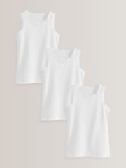 White Lace Vests 3 Pack (1.5-16yrs) - Image 1 of 3