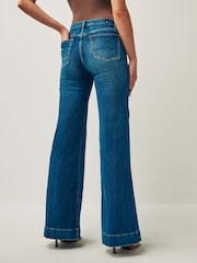 7 For All Mankind Blue Dojo Soho Wide-Leg Jeans - Image 3 of 4