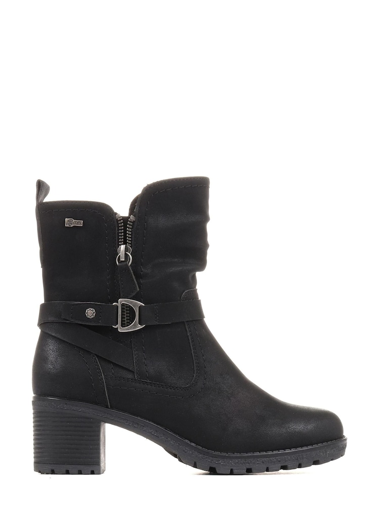 Pavers Black Pavers Heeled Biker Boots - Image 1 of 5