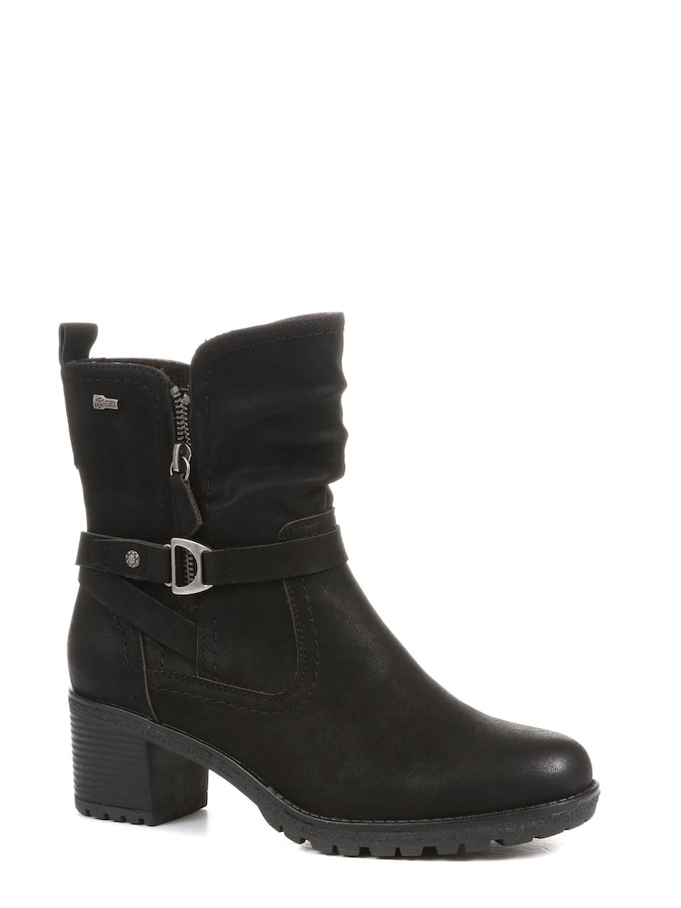 Pavers Black Pavers Heeled Biker Boots - Image 2 of 5