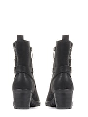 Pavers Black Pavers Heeled Biker Boots - Image 3 of 5