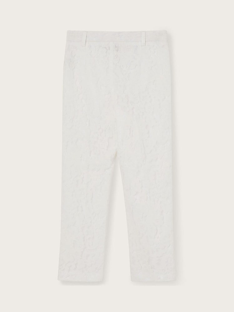 Monsoon Cream Brea Lace Bridesmaid Trousers - Image 2 of 3