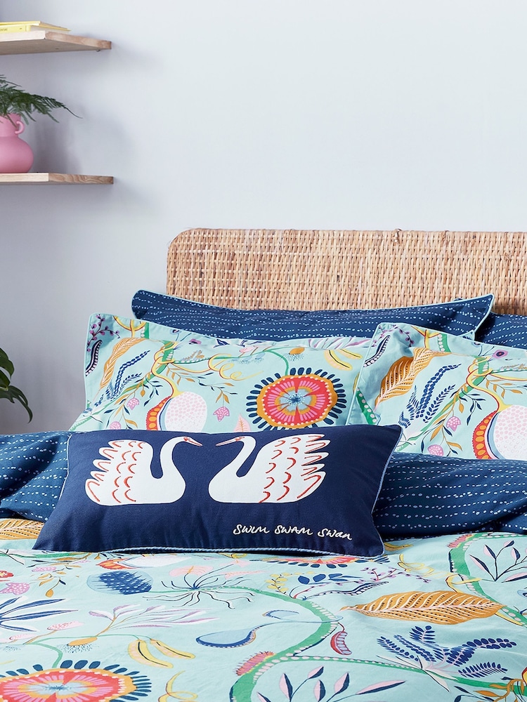 Scion Navy Blue Jackfruit & The Beanstalk Cushion - Image 2 of 4 Scion Navy Blue Jackfruit & The Beanstalk Cushion - Image 2 of 4