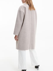 Calvin Klein Natural Textured Wool Mix Coat - Image 5 of 9