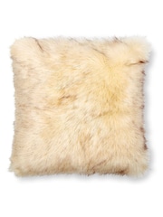 Laura Ashley Cream Berwyn Faux Fur Cushion - Image 2 of 2