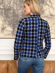 Hot Squash Blue Textured Office Blazer - სურათი 3 4-დან
