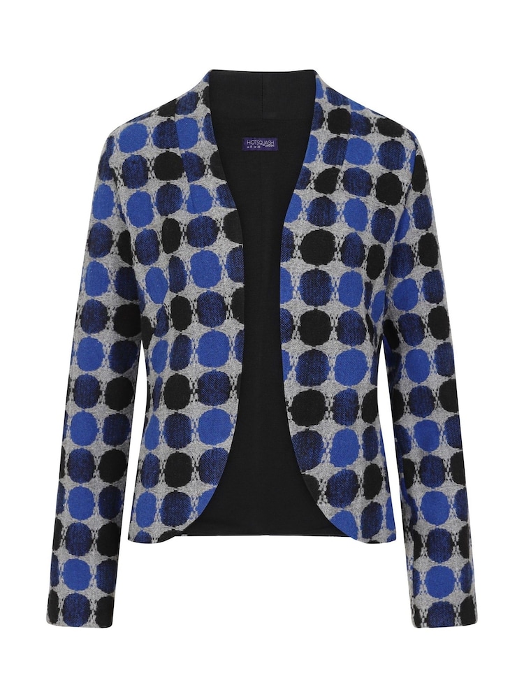 Hot Squash Blue Textured Office Blazer - სურათი 4 4-დან