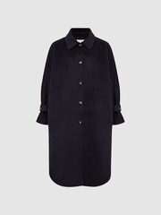 Reiss Navy Carmen Blindseam Cape Coat - Image 2 of 9