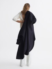 Reiss Navy Carmen Blindseam Cape Coat - Image 7 of 9