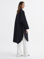 Reiss Navy Carmen Blindseam Cape Coat - Image 9 of 9