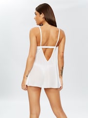 Ann Summers White Embroidered Icon Chemise Slip - Image 2 of 3